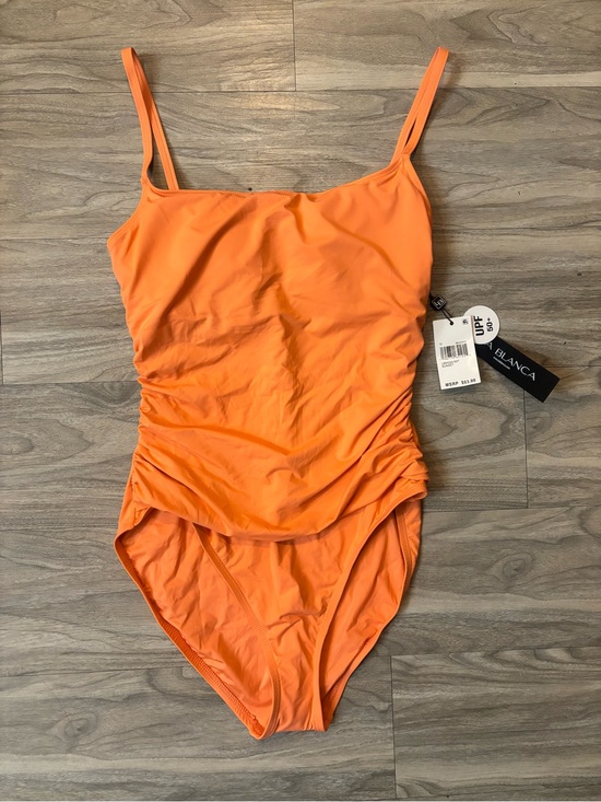 La Blanca Other - La Blanca Sunset Orange Ruched One-Piece Swimsuit